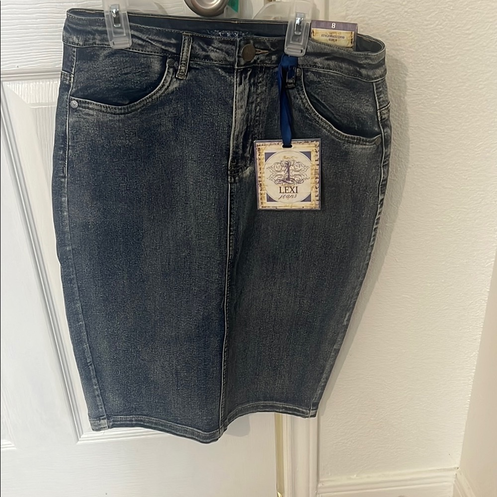 Lexi Denim Pencil Skirt